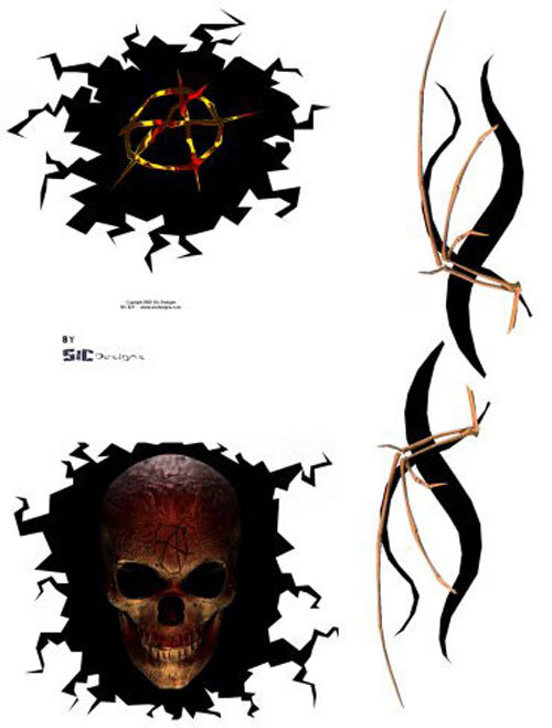 Sic Designs "Anarchy" Sticker Sheet SIC021