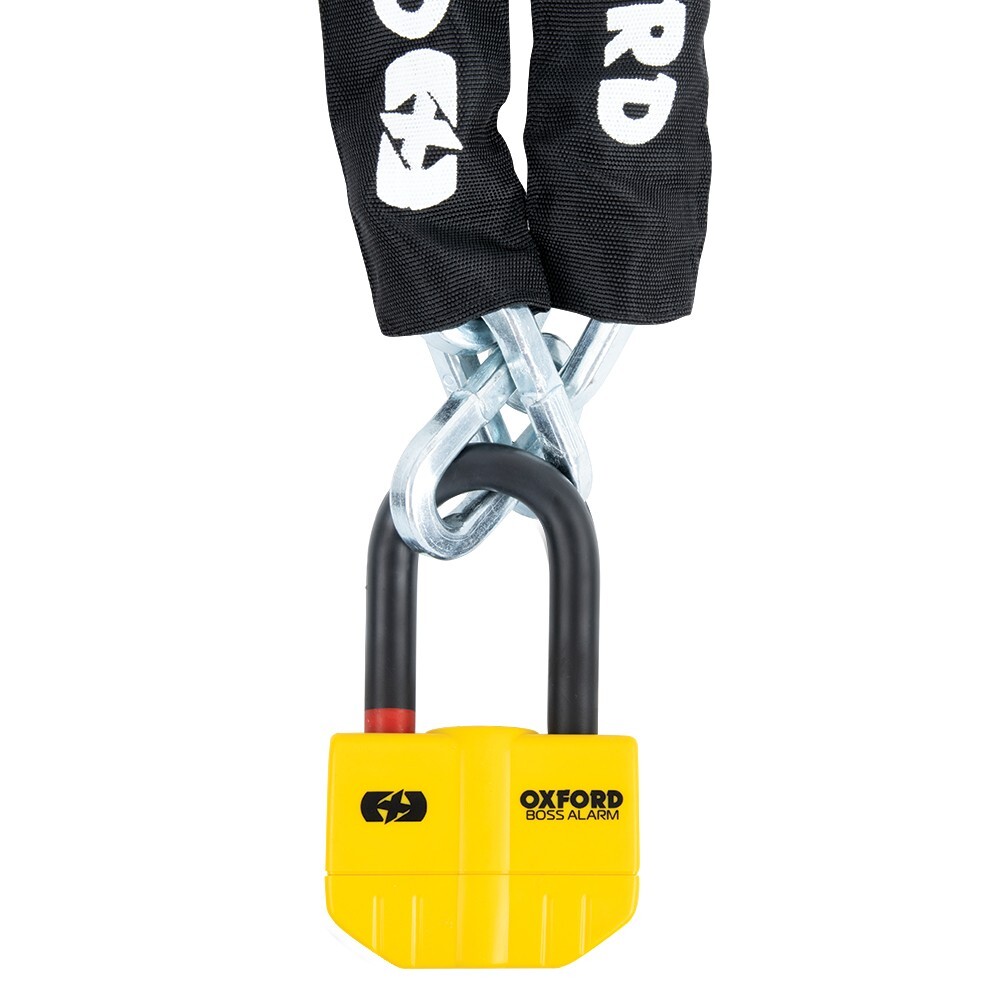 Oxford Boss Alarm 12mm x 1.5m Chain Lock  - Sold Secure Gold Rating -LK488