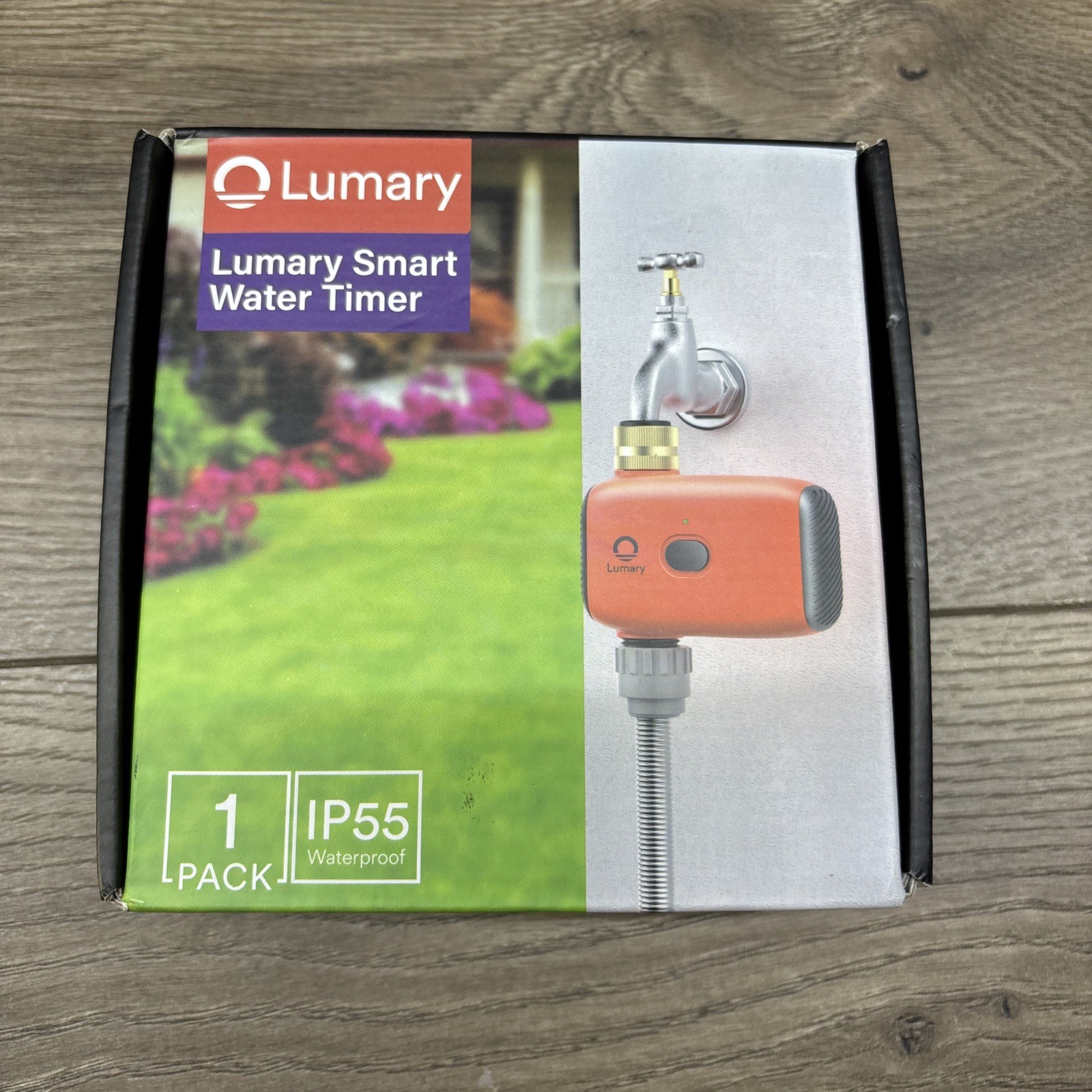 Lumary Smart Water Timer Wi-Fi IP55 Waterproof (1 Pack) L-WT1A1 New In Box