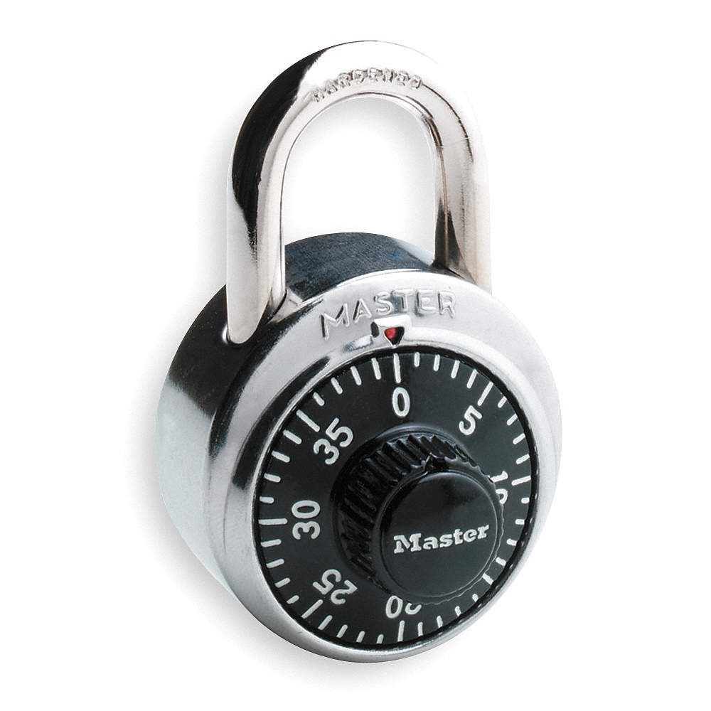 MASTER LOCK 1500T Combination Padlock,2in,Round,Silver,PK2 4EZN5