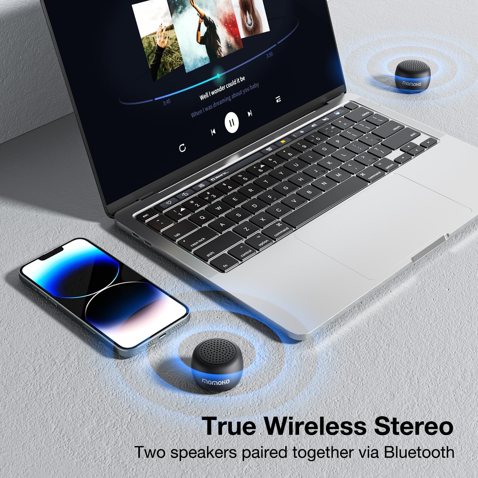Mini Bluetooth Speaker, Tiny Gifts with TWS Pairing, Small Bluetooth Speaker ...