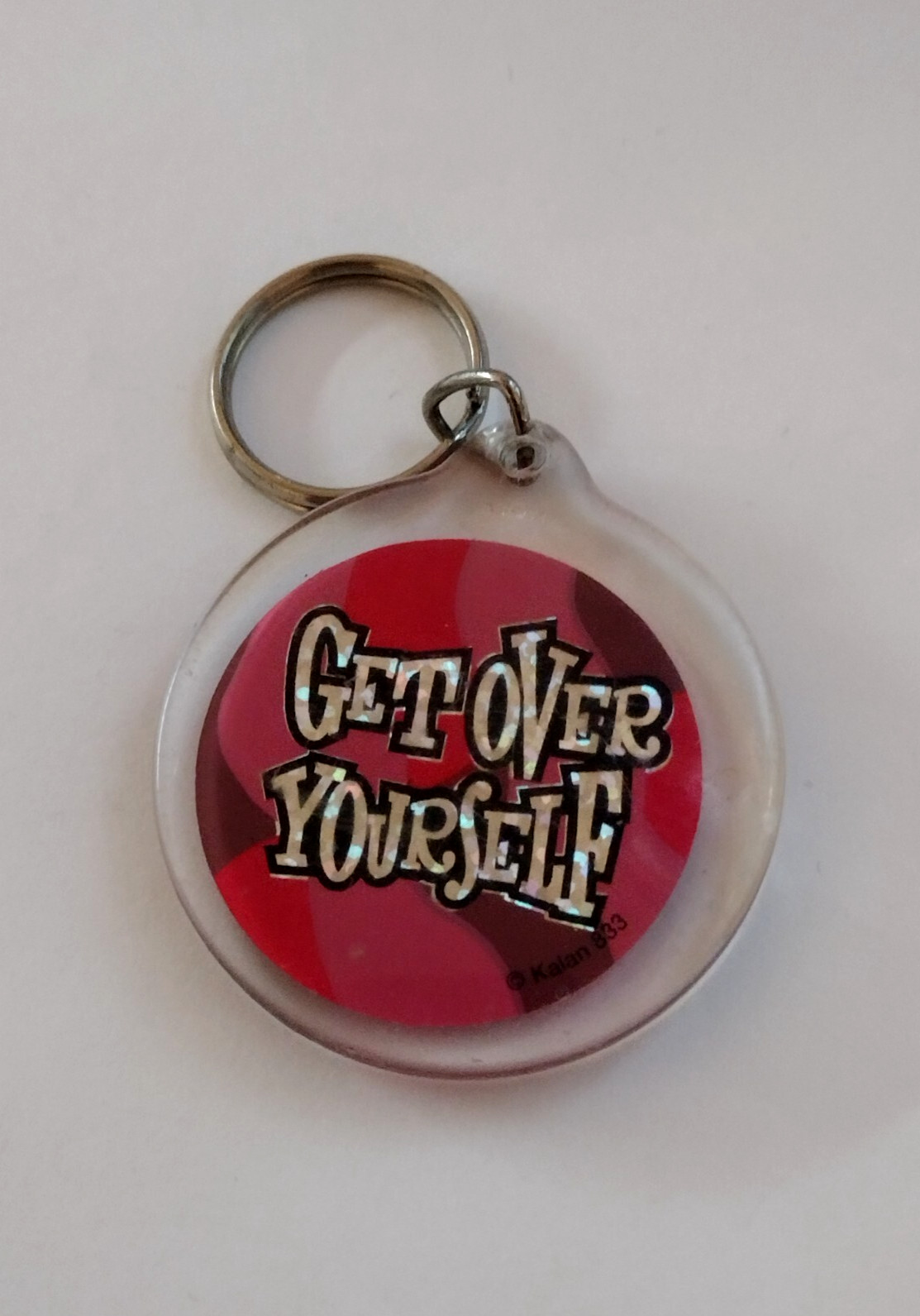 GET OVER YOURSELF Keyring Humor