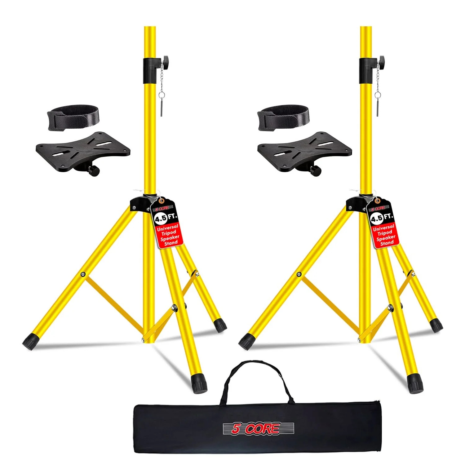 5Core Speaker Stand Tripod Heavy Duty Adjustable 54" PA DJ Mount Universal w Bag