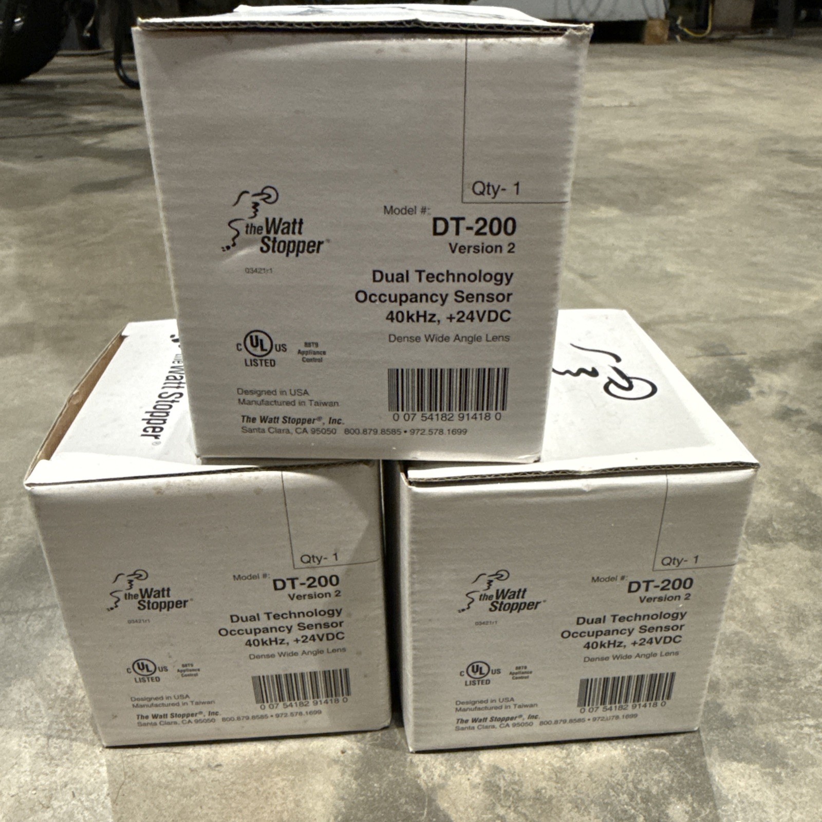 Wattstopper DT-200 Dual Version 2 TechOccupancy Sensor 40kHz 24VDC
