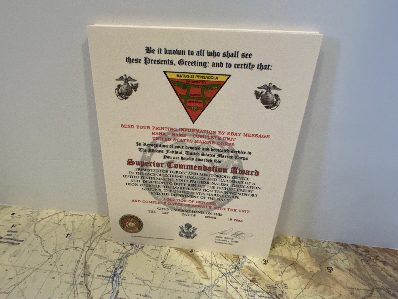 U.S.M.C. / AVIATION TRAINING SUPPORT GROUP 21 - SUPERIOR COMMENDATION AWARD