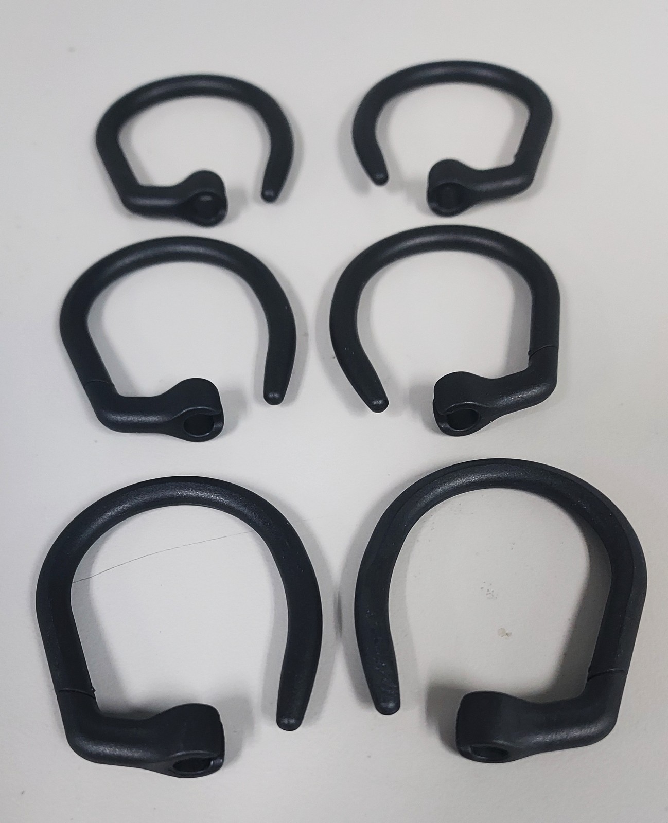 6 Black Replacement Earhooks for :  MOTOROLA