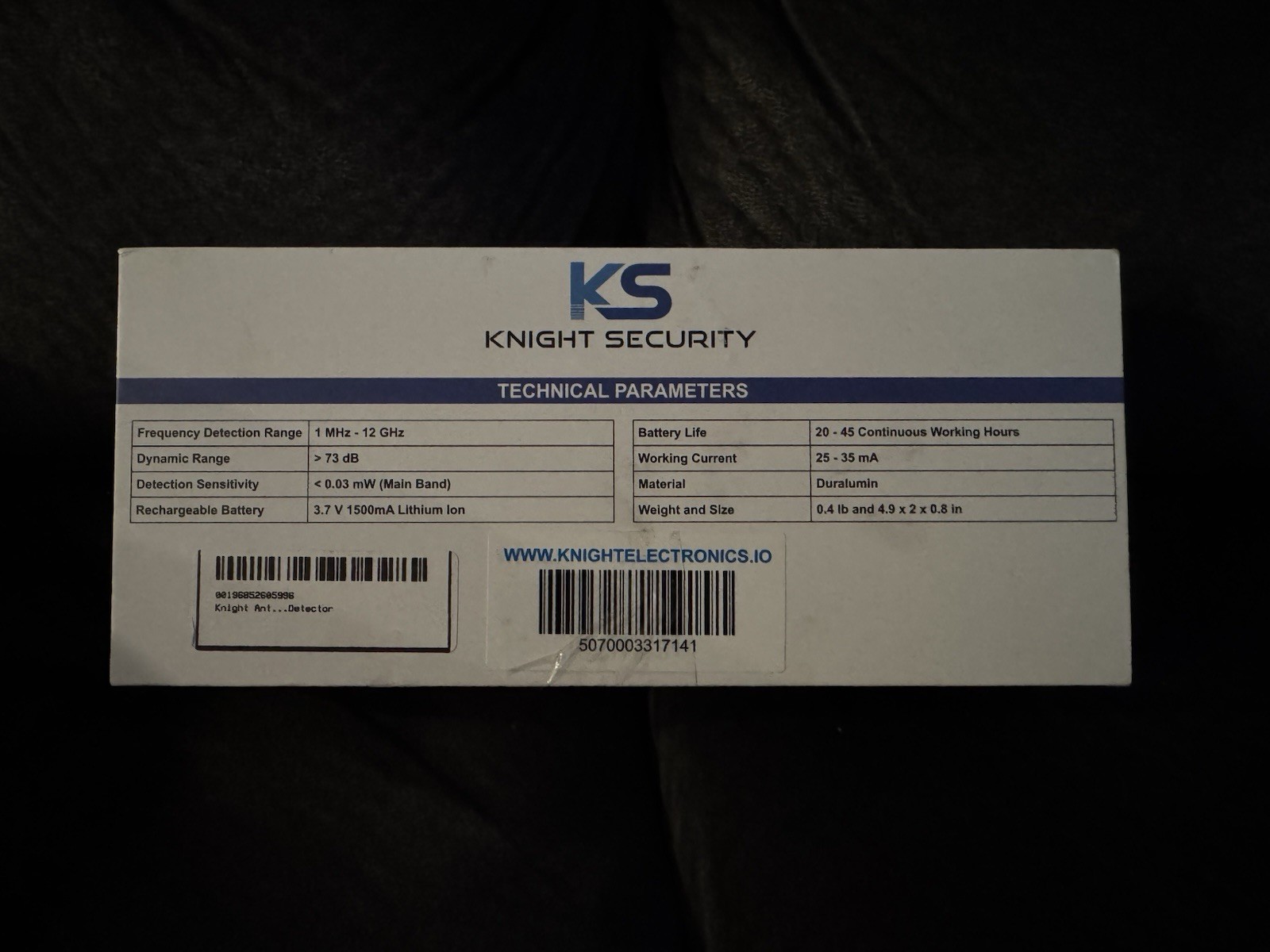 Knight Hidden Devices Detector - Hidden Camera Detectors RF & Bug Detector