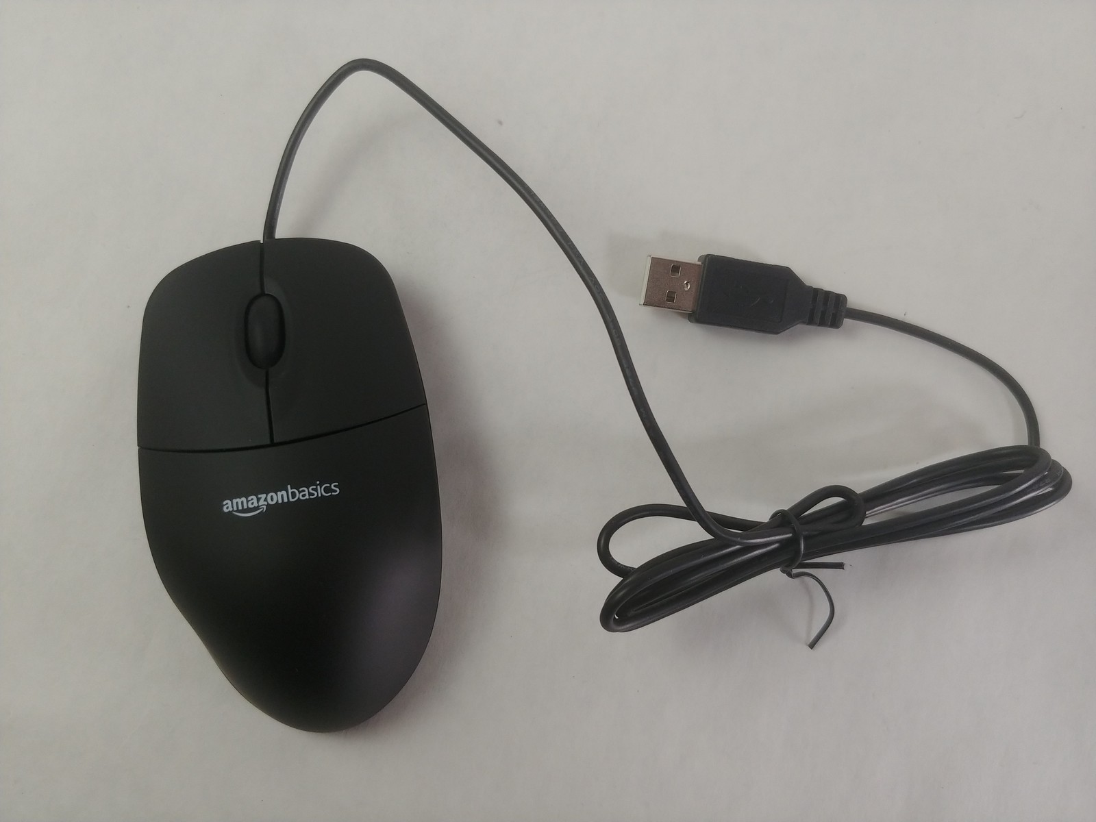 Amazon MSU0939 USB 3 Button Standard Mouse Black Open Box