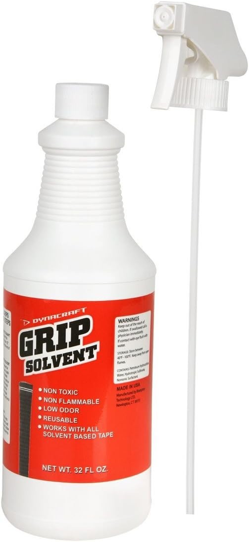 Golf Grip Solvent (Non-Toxic & Non-Flammable) 32 oz Bottle Bundle with Trigger