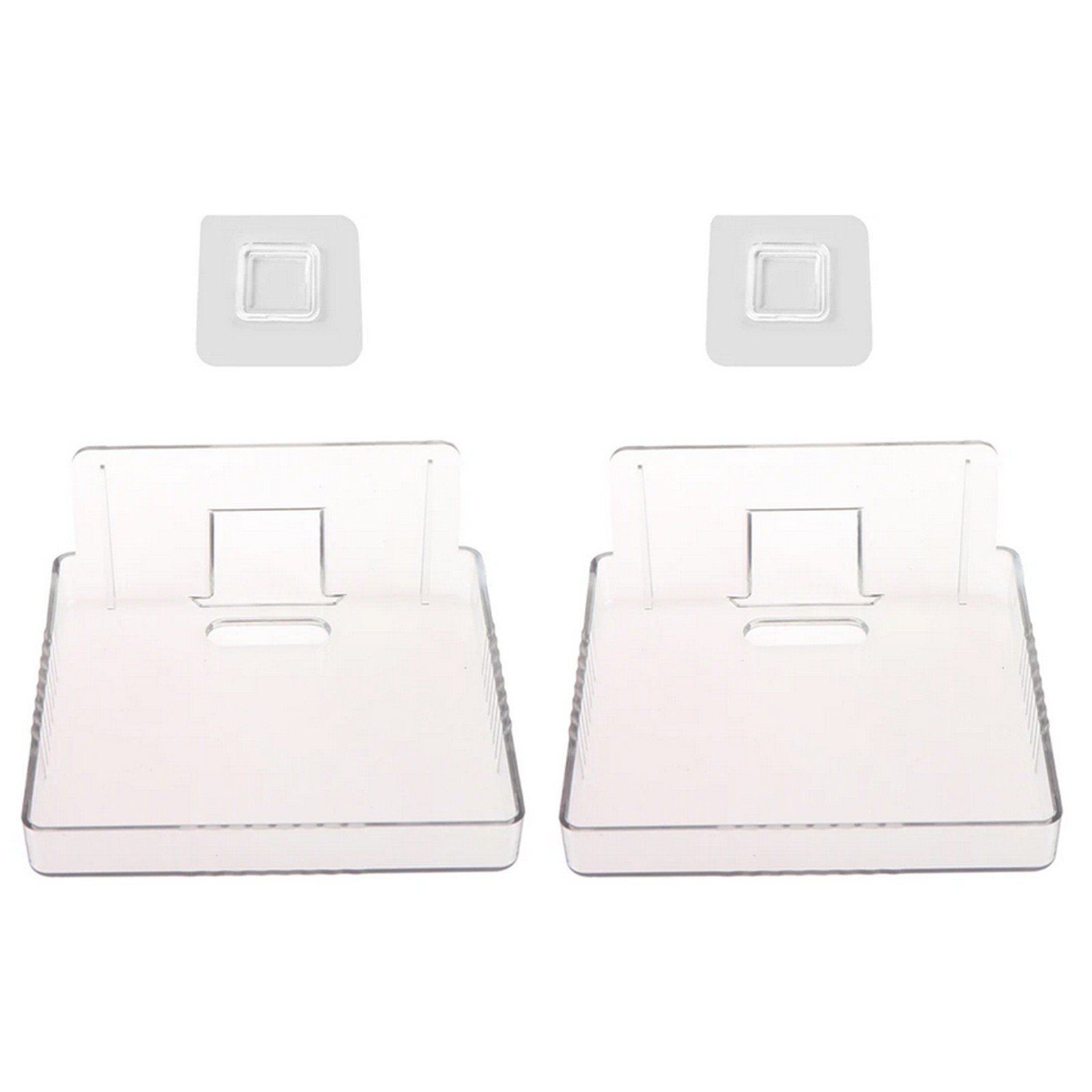 2x Storage Bracket Holder Shock-proof Router Tv Box Wall-mounted Kit Universal