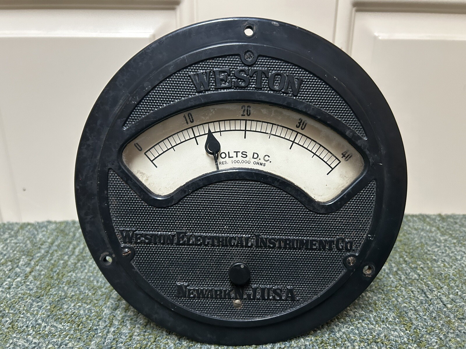 Antique Vintage Weston D.C. Voltmeter - Electrical Instrument Newark NJ