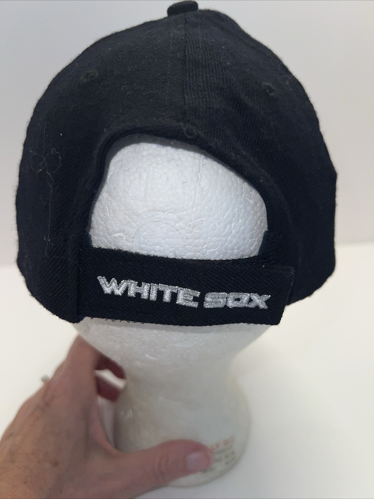 Chicago White Sox Wool Black Hat Cap MLB Gen Merchandise Hook Loop Team Nike