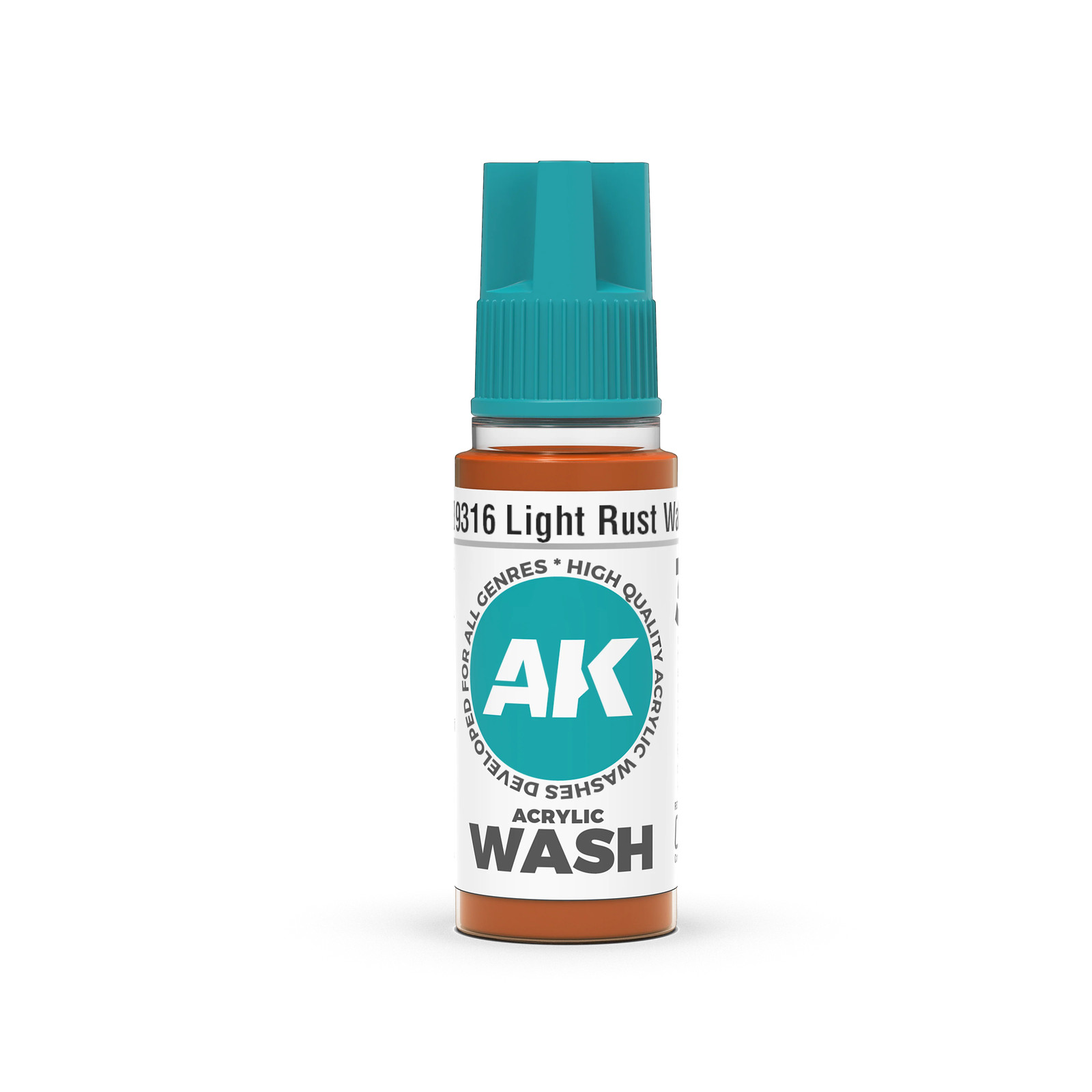 AK Interactive AK19316 Acrylic Wash Light Rust 18ml