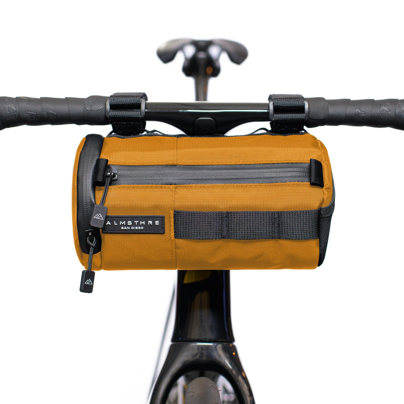 ALMSTHRE Signature Bar Bag – California Gold | Hard-Shell Bike Handlebar Bag