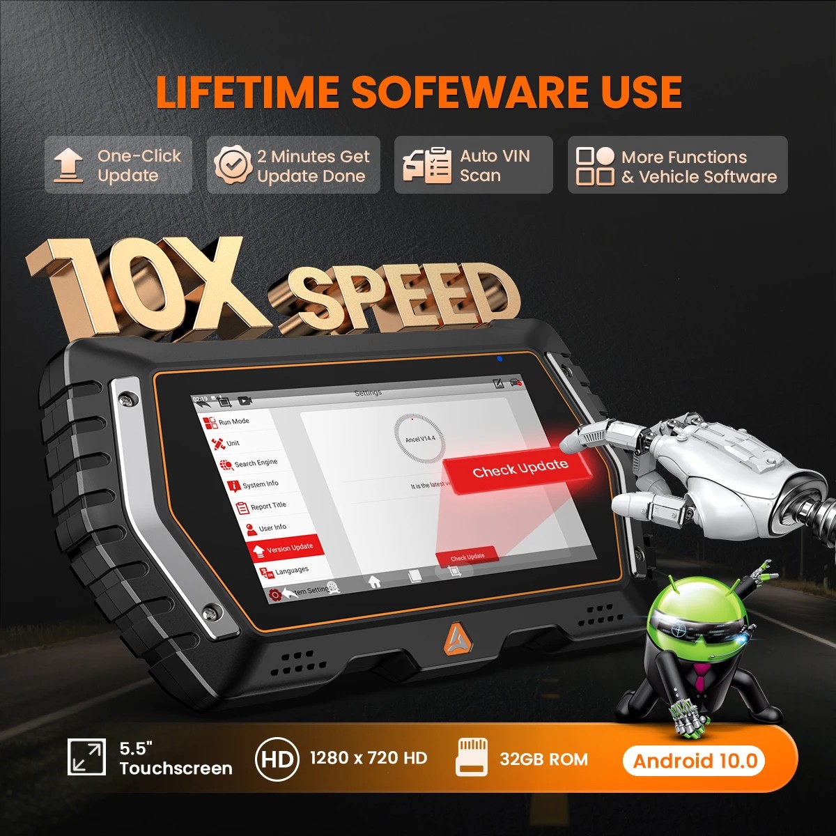 ANCEL V3 PRO OBD2 Scanner Bi-directional Scan Tool Full System Diagnostic Tool