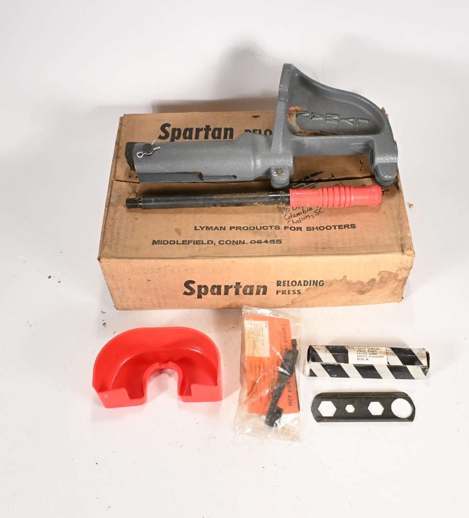 LYMAN SPARTAN RELOADING PRESS KIT W/ PRIMER ARM TRAY RAM & ORIGINAL BOX