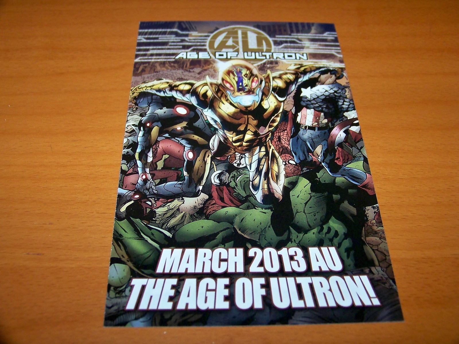 MARVEL COMICS ULTRON 2012 AGE OF ULTRON 4.25" X 7" PROMO CARD