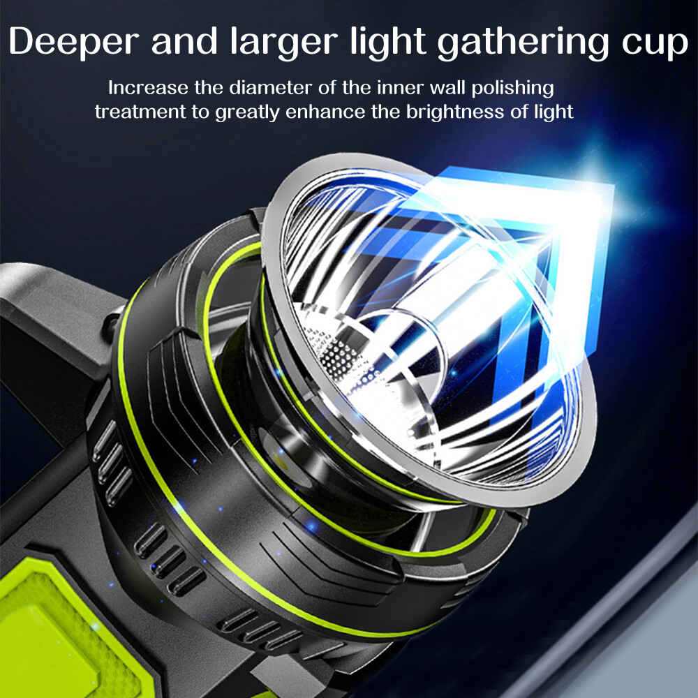 200000 Lumen Super Bright LED Tactical Flashlight Rechargeable LED Work Lights