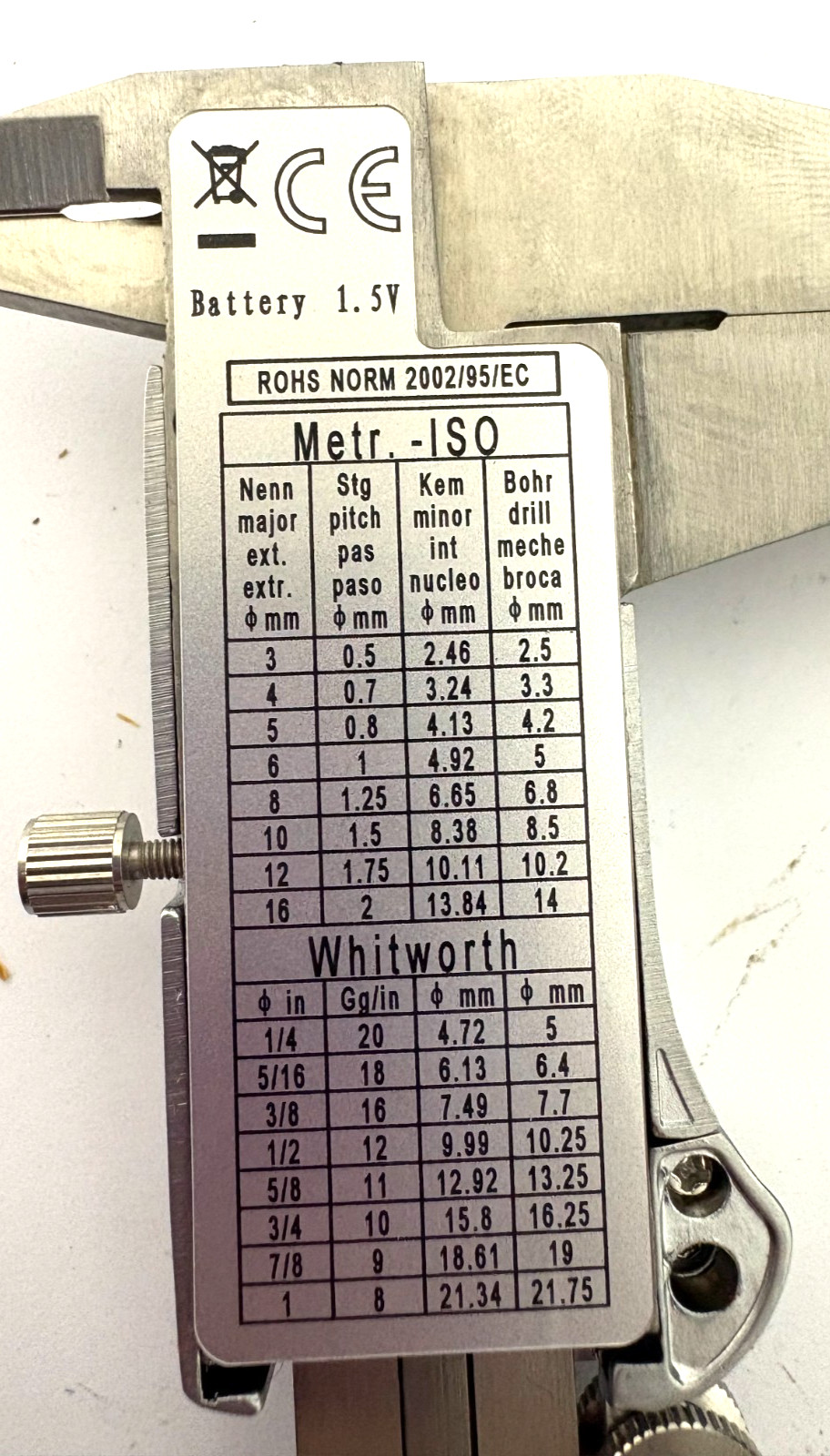 8" DIGITAL CALIPER ELECTRONIC STAINLESS INCH/METRIC WITH CASE