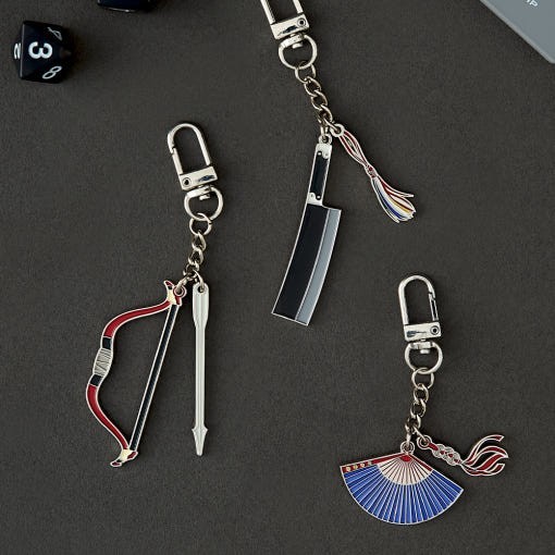 Webtoon MD [ Jakdu: Shaman's Blade 작두 ] Weapon Metal Keyring 무기 금속 키링 (WTFRD370)