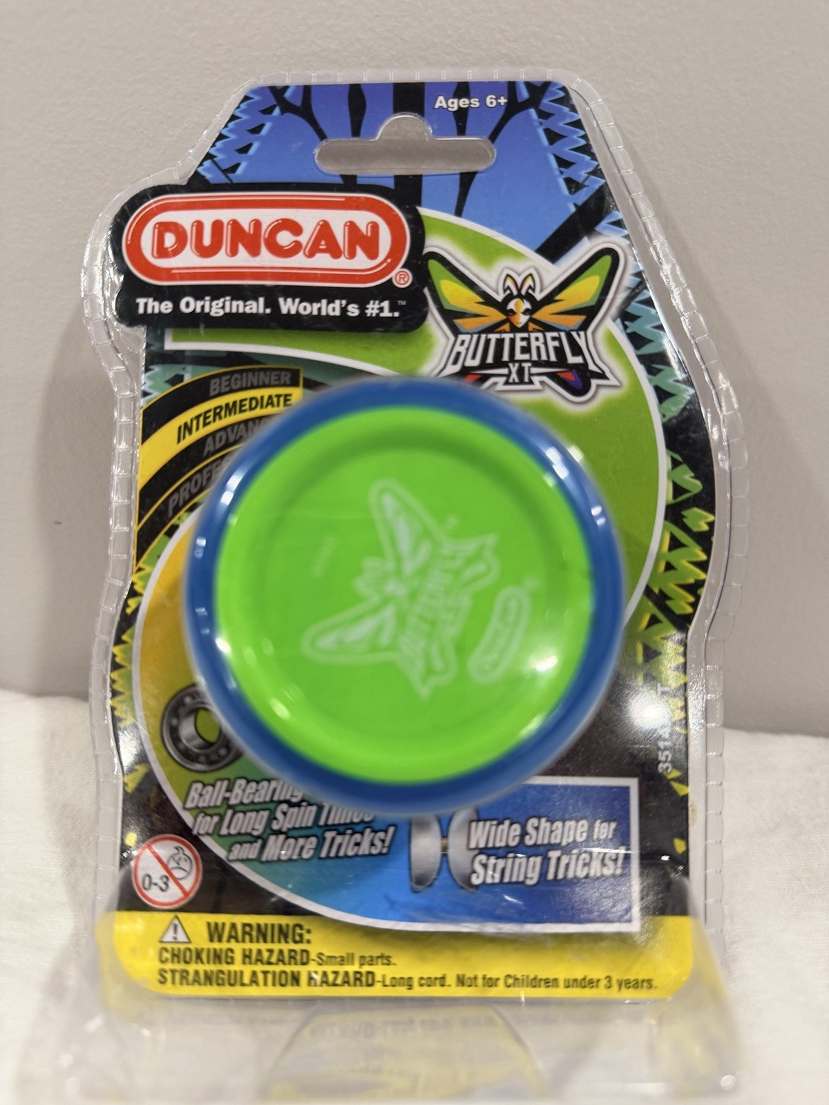 Duncan Toys Butterfly XT Intermediate￼Yo Yo With Ball Bearing Axle Blue & Green