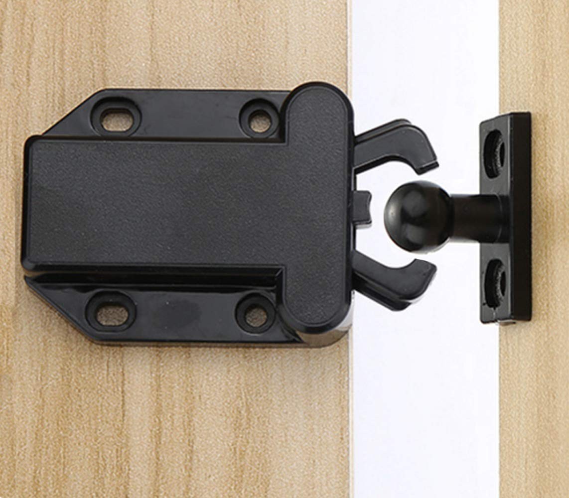 2 Packs Push Latch Rebound Self-Locking Device Automatic Pop-Up Cabinet Lock