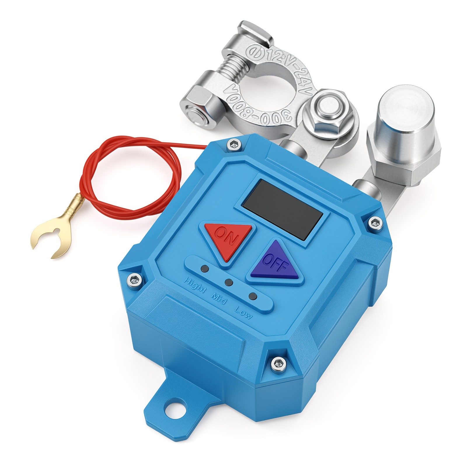 Auto Battery Disconnect Switch 120A Remote Kill Switch With LED Voltage Display