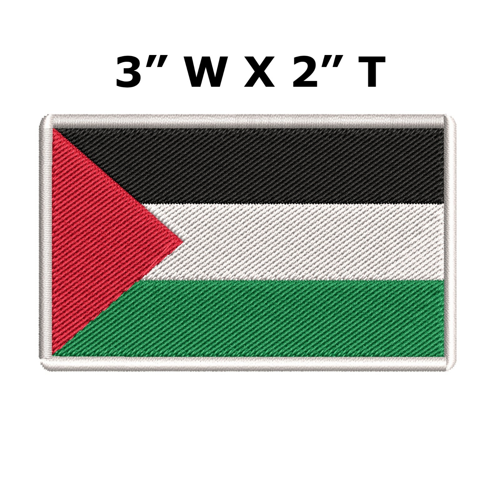 PALESTINE FLAG embroidered iron-on PATCH PALESTINIAN West Bank Gaza Fatah PLO