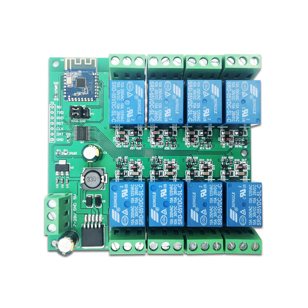 8 Channel Bluetooth 5.0 Relay Module Board APP Remote Control Switch DC7~28V/5V