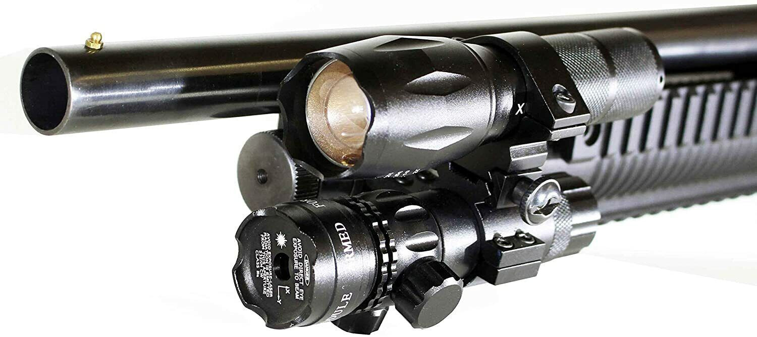 Trinity green dot sight and flashlight combo for Maverick 88 12 gauge mossberg.