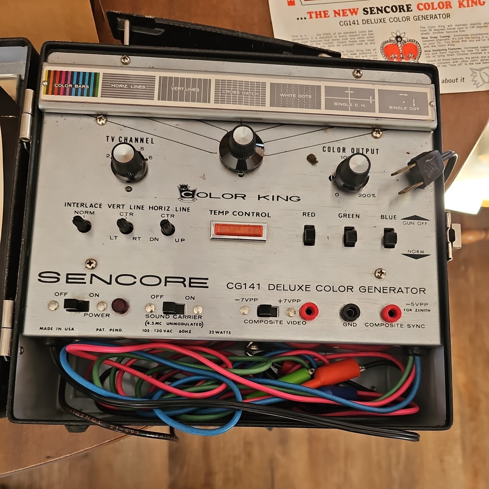 Sencore Deluxe Color Generator Color King Cg 141