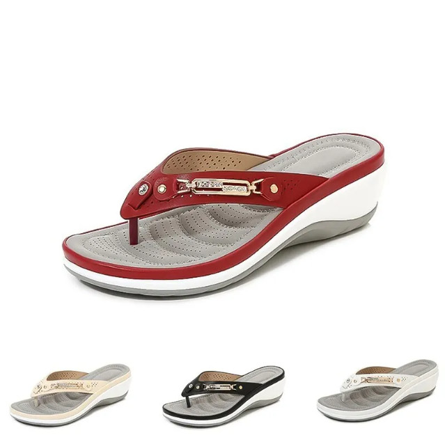 Summer Womens Flip Flops Thong Sandals Arch Support Cushion Slippers Soft Shoes