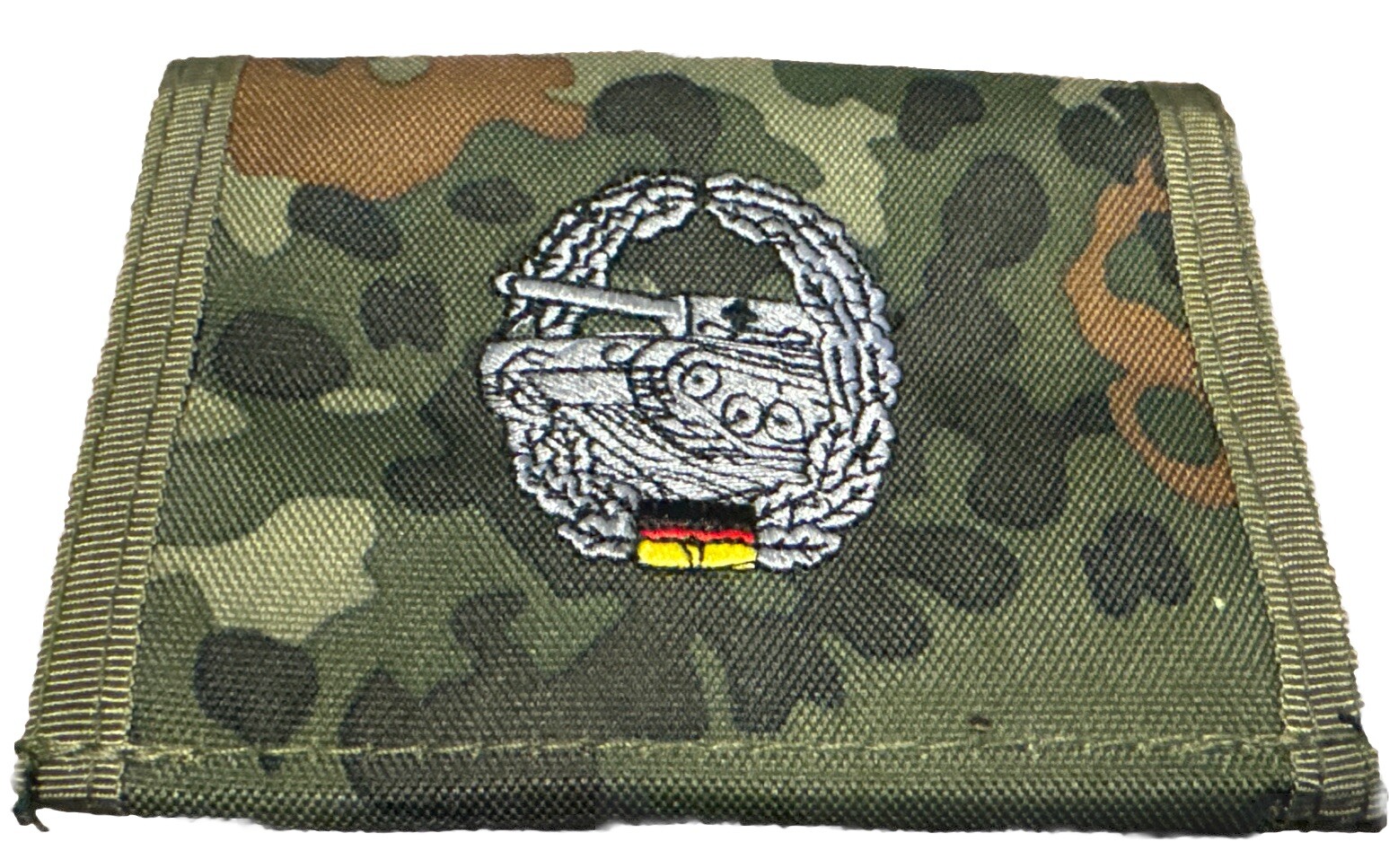 German Army Tank Deutschland Embroidered Camo Wallet Hook & Loop TriFold Germany