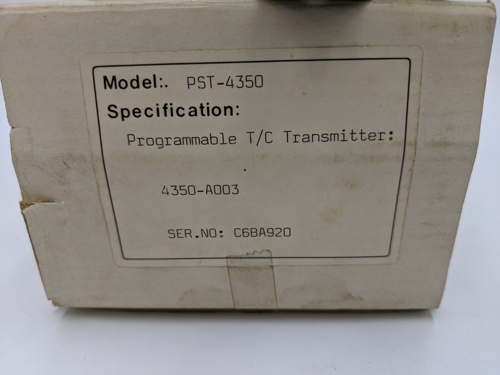 Action Pak 4300-A003 Isolating Transmitter Programmable Type K 120V PST-4350