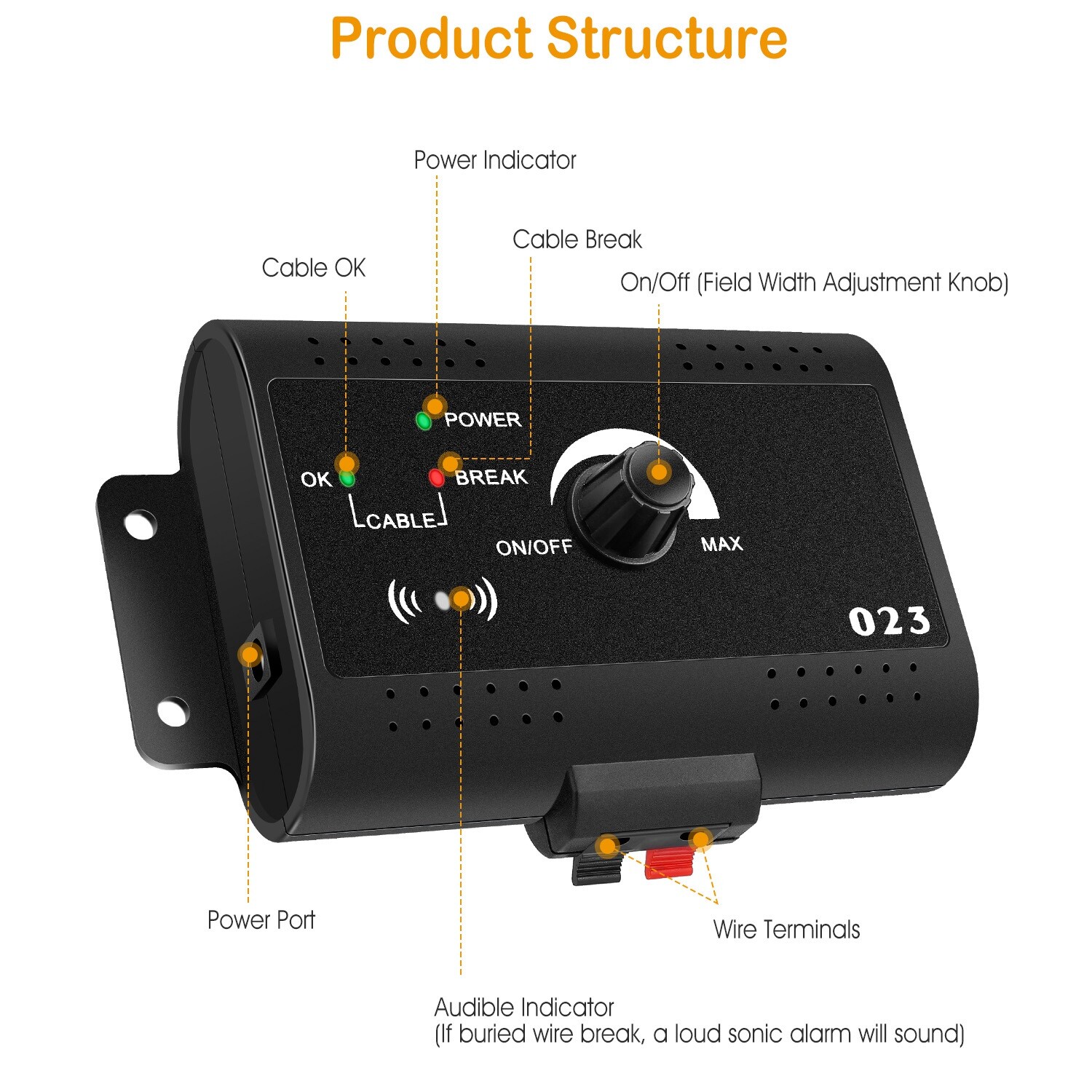 Underground Electric Dog Pet Fence System Waterproof 2 Dogs Safe Shock Collars