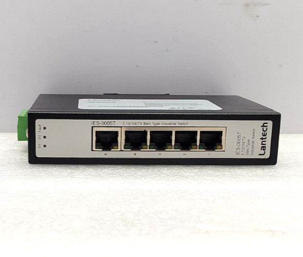 Lantech IES-0008T 5-Port 10/100TX Slim Type Industrial Switch Used Fast Shipping