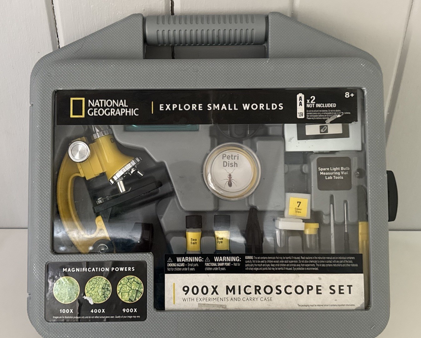 Explore Scientific National Geographic 900x Microscope w/Case NEW OPEN BOX