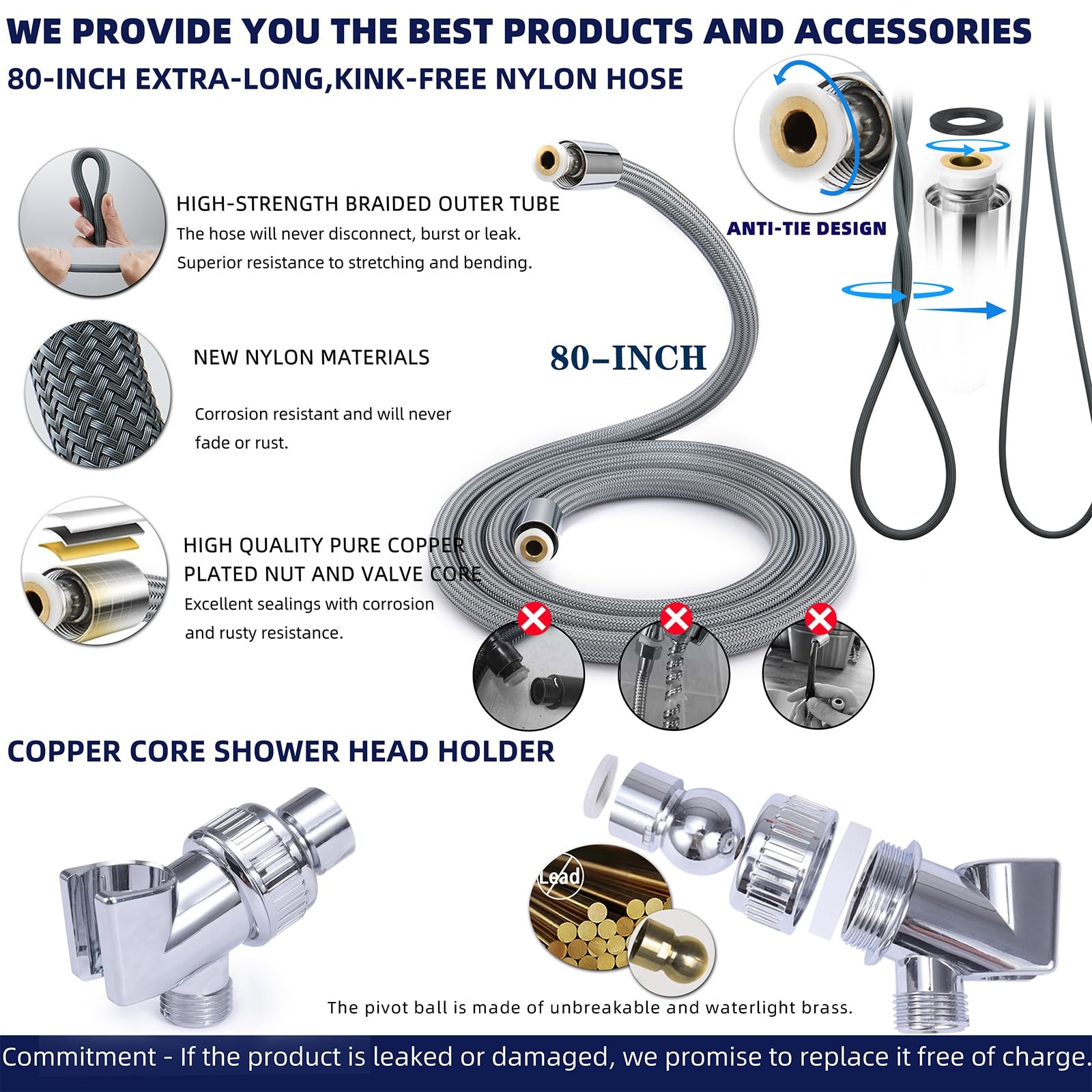 Filtered Shower Head with Handheld - High Pressure Transparent + Chrome