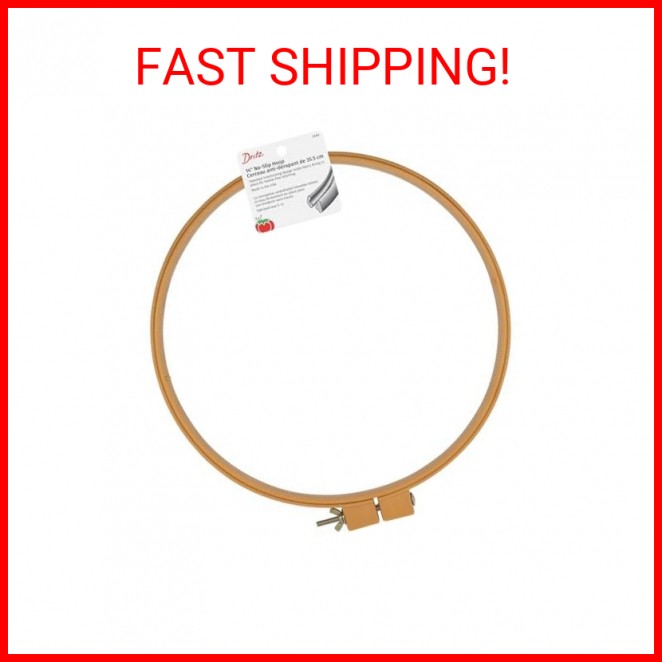Dritz 3203 Plastic No-Slip Quilting Hoop, 14-Inch, Natural
