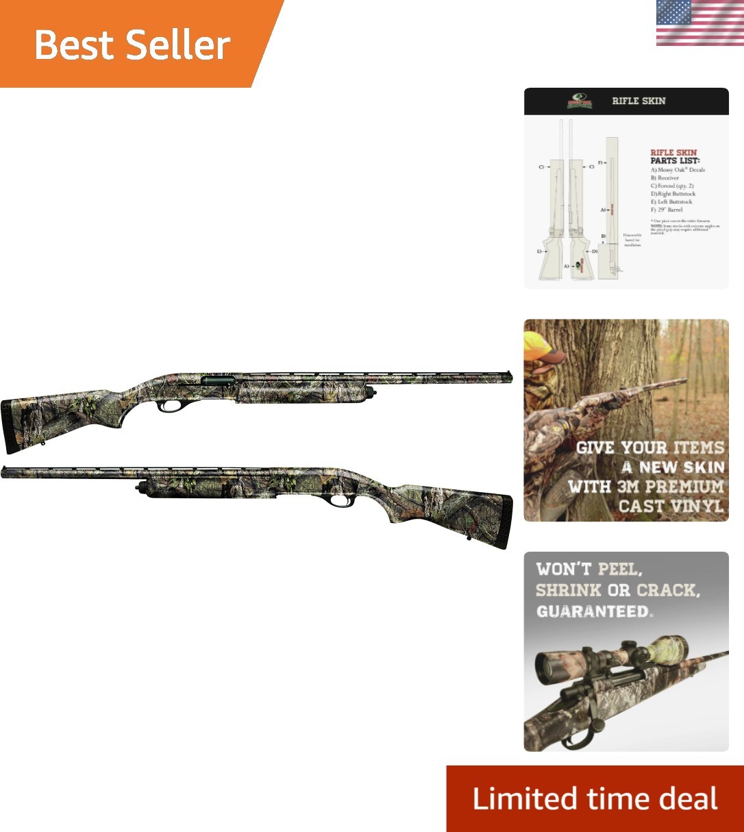 High-Resolution Shotgun Wrap - Easy Removable 3M Vinyl in Break-up Country