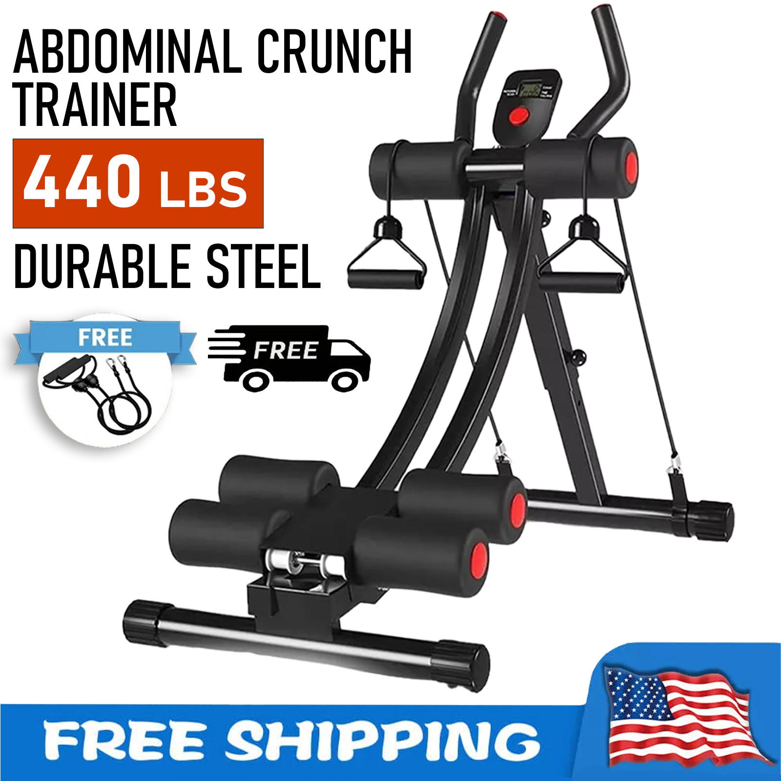 440LBS Body Shaper Gym Equipment Ab Abdominal Exercise Machine Crunch Trainer