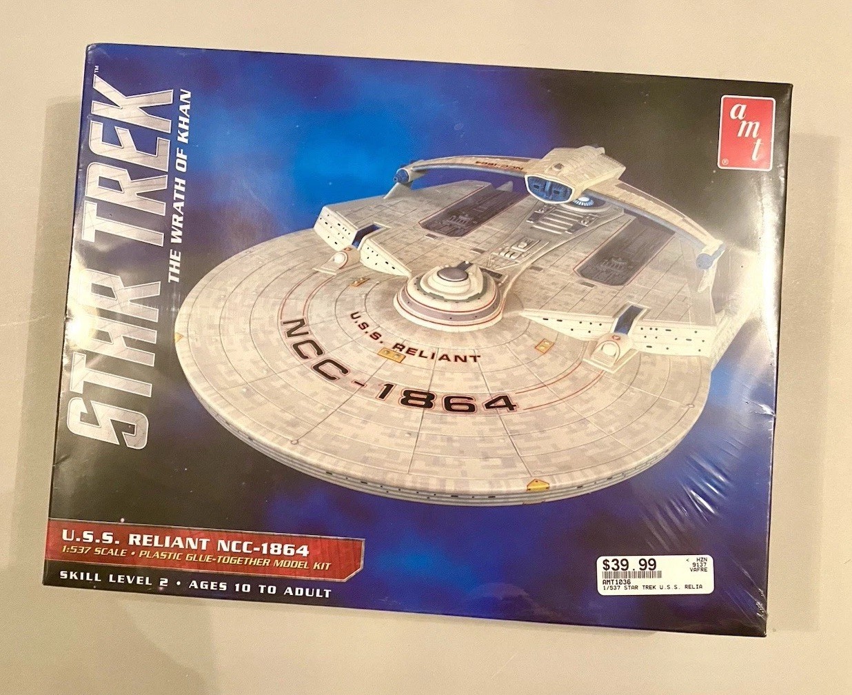 Star Trek The Wrath of Khan USS Reliant NCC-1864 AMT1036 Model New/Sealed