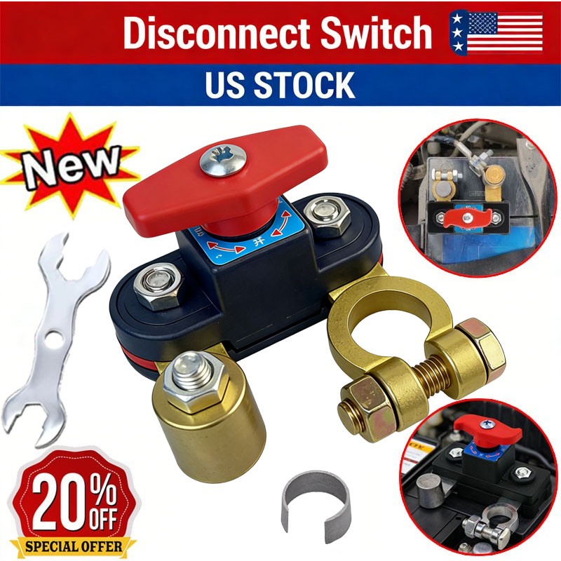Car Battery Power Cut-Off Switch Breaker, Adjustable Pure Copper Stable Transmis