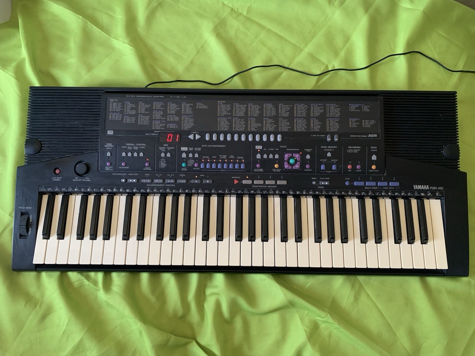 Yamaha Electronic Keyboard PSR-410 Portatone 61 Key w/ Power Adaptor🔥