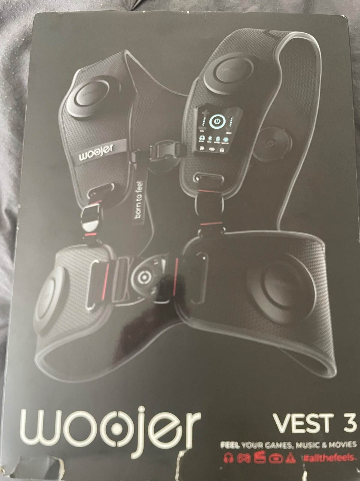 Woojer - Haptic Vest 3 for Games, Music, Movies, VR and Wellness. - Black
