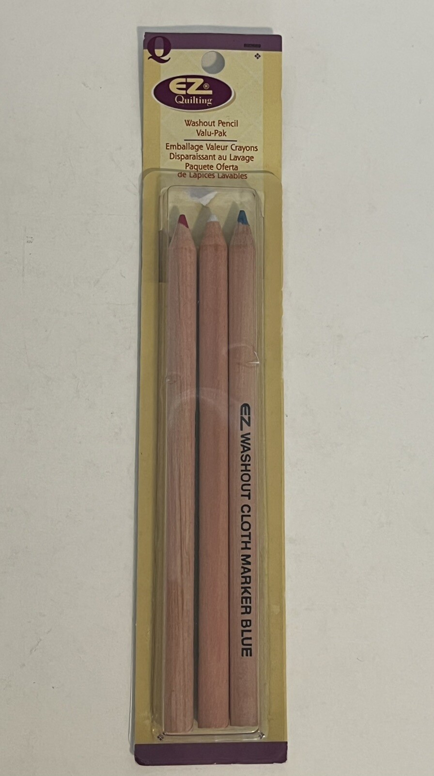 EZ Quilting By Wrights One 3-Pack Cloth Fabric Washout Pencils - Red White Blue