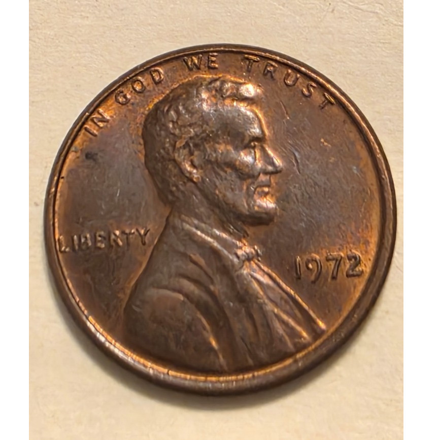 1972 Lincoln Memorial Small US Cent Bronze  Coin  Rare Beautiful Mint Condition