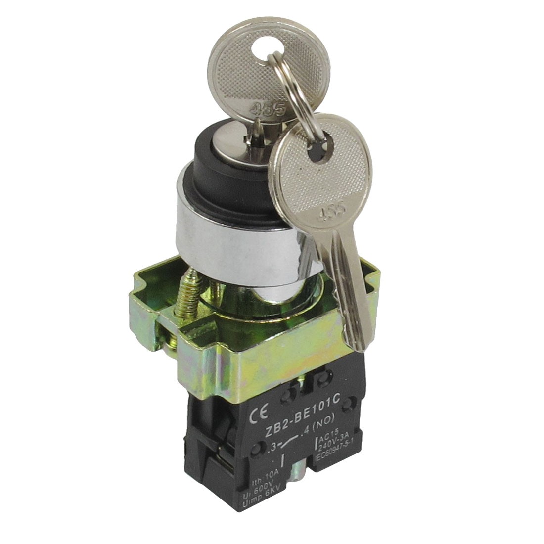 22mm Chiusura 1 NO Due 2-Posizione Lucchetto Selettore Selezione Interruttore