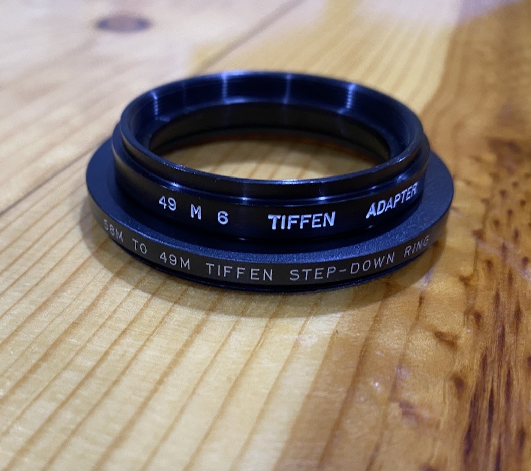 Tiffen 49mm to Series VI 6 Lens adapter Step down & 58mm To 49mm Step Down