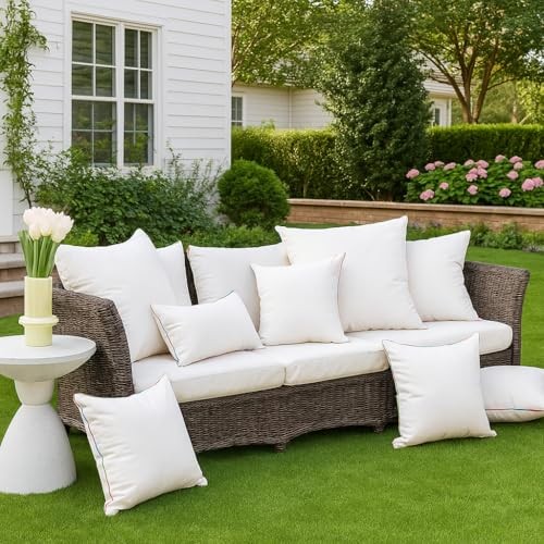 18 x 18 Outdoor Waterproof Pillow Inserts - TPU Coated, 18x18 Inch (Pack of 2)